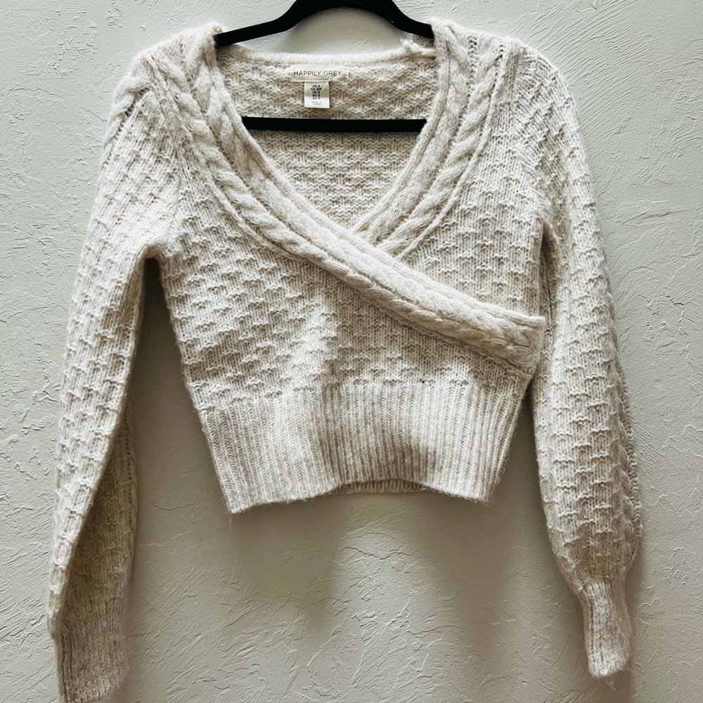 Cable Knit Cream Sweater